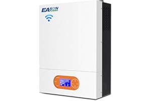 POWLAND 4000W 24V Inverter ibrido da inverter sinusoidale puro off-grid (WiFi incorporato) Controllori solari MPPT da 120A integrati, ingresso/uscita AC240V