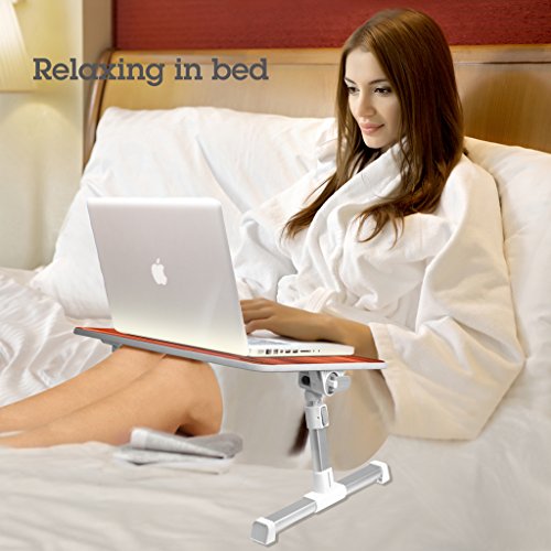 [2 Jahre Garantie] Avantree Verstellbarer Bett Tablett Laptop Betttisch, Tragbarer Laptoptisch Laptopständer, Klappbarer Sofa Frühstücks Tisch Notebooktisch Bücherständer – Minitable - 7