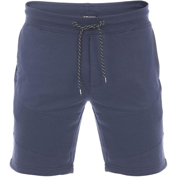 JustSun Korte broek voor heren, linnen short, licht, ademend, met trekkoord, lichtblauw, XL