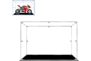 YYDIY LODIY 2mm Acrilico Vetrina Teca per Ducati Panigale V4 R, Espositore Antipolvere Vetrina per Lego 42107 (Solo Vetrina, Modello Non Incluso)