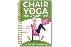 MOUNTEPS 30-Day Chair Yoga for Weight Loss Spiral Notebook, 15 Min Daily Home Workouts for Seniors Beginners Adultsm, Simple Illustrated Guide, Step by Step Routines for Easy Weight Loss & Toning