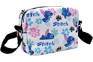 LGQHCE Borsa S-titch Bambina, Borsa a Tracolla Regolabile con Design S-titch, S-titch Anime Borse Bambina, Spallacci Regolabili, Borsetta Ragazza Spiaggia Multifunzione Borsa per Junior