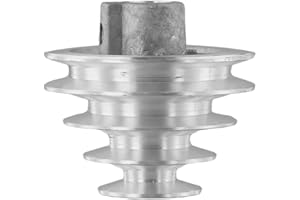 ELCHUIABY Premium Pagoda Pulley Wheel V-Belt Set Aluminum Transmission Wheels for Benchtop Drill Press Z4116 4-5 Step Speed Control(14mm)