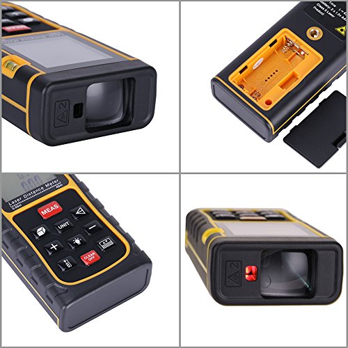 GHB 40m Professional Laser Entfernungsmesser Distanzmessgerät mit LCD Hintergrundbeleuchtung für Distanz Flächen Volumen Messbreich 0.05~40m/±2mm - 2