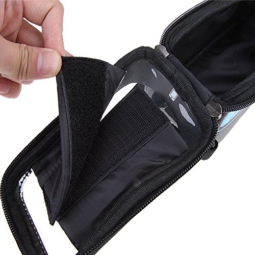 Basecamp Fahrradtasche Rahmentaschen, Wasserdicht Fahrrad Rahmentasche, geeignet für Handy mit Größe unten 6,0″ Smartphone, Cellphone and GPS, Fahrradtasche Lenker - 8