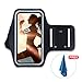 Produktbild iPhone 6/6S Sport Armband, Silingsan Schweißecht Armband Für Samsung Galaxy S7/S6/S5 und beliebiger Bildschirm bis zu 5.1 Zoll Sport Armband mit Reflexband und Schlüsselanhänger Fächern Einstellbare Sport-laufende Armbinde Für Laufen Joggen Wandern Radfahren - Schwarz
