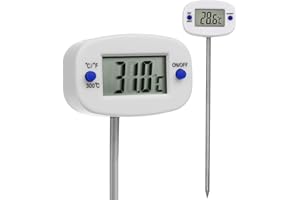 Green Blue GB382 cyfrowy termometr do żywności, sonda, termometr kuchenny, pomiar temperatury: od -50°C do ok. + 300°C