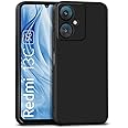 WOW IMAGINE Back Cover for Xiaomi Redmi 13C 5G | Poco M6 5G | Ultra Slim Soft Rubberised Case | Inner Velvet Fabric Lining | Matte Silicone Flexible Mobile Case | Camera Protection - Black