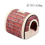 Enko-Lusso-Cozy-2-in-1-Pet-House-e-Divano-Di-Alta-Qualit-Per-Interni-ed-Esterni-Portatile-Pieghevole-Dog-House-Gatti-Per-Letto-Dare-il-Vostro-Animale-Domestico-Una-Casa-calda