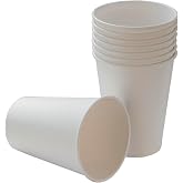CUPTOYOU 12 oz beyaz tek kullanımlık karton bardak 300 ml, kahve, &ccedil;ay, ofis, ev ve parti kullanımı i&ccedil;in bardaklar - 50'li pak