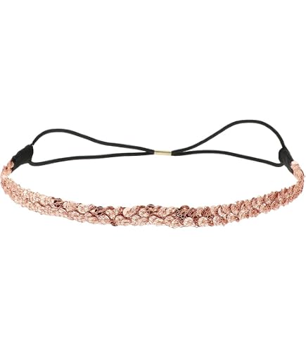 Bandeau Cheveux Femme Noir Avec Perles Dorées - Style Bohème Chic Pour Mariage Et Quotidien - 11
