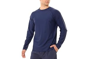 MASOCIO T-Shirt Anti UV à Manche Longue Rash Guard Homme UPF 50+ Maillot de Bain Hauts Séchage Rapide