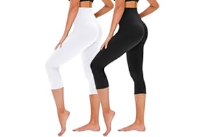 TNNZEET 3/4 Leggings Damen Capri Leggins für Sport, 7/8 Sporthose High Waist Sportleggings für Gym