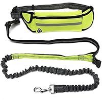 Joggingleine Hund, Fypo Hundeleine mit Laufgürtel Führleine für Hunde Flexi Elastisch von 1,2 m bis 2,0 m mit Reflektor-Streifen für Mittelgroße Große Hunde Freihändig Joggen Spazieren mit Hund