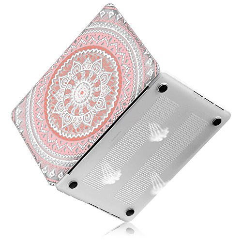 Case MacBook Pro 15 Retina Hülle Rosa ,iCasso Medallion Design Ultra Slim Dünn Kratzfeste matt rutschfest Hartschale Kunststoff Schutzhülle Snap case für MacBook Pro 15 Zoll Retina (Modell: A1398) - 5