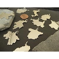 1 Landkarten Anhänger Ihrer Wahl in 925er Silber (eine Kanarische Insel)