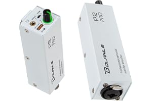 BOLANLE P2 USB C Portable in Ear Monitor Amplifier, Headphone Amp with XLR and TRS Input 3.5mm Output, Headphone Amplifier with Stereo/Mono Switch for Keyboardists, Drummers, Guitar (Single Channel-White)