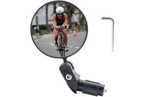 JchEnye Espejo Bicicleta, Espejo Bicicleta, Universal 360° Espejo Ajustable para E-Bike, E-Scooter Manillar (18-22 mm)