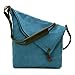 Produktbild WAVENI Retro Leinwand Foreskin Schultergurt Schulter Messenger Bag Bucket Schultertasche (Color : Sky Blue)