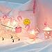 Produktbild ZRR LED Flamingo Light String Weihnachten Tag Dekorative Licht Flamingo Urlaub Licht Indoor Und Outdoor Wasserdicht Batteriebetriebene Silver Line Licht (Pink),6Meters