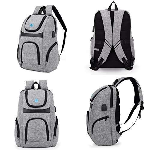 Amzbag 17 3 Zoll Laptop Rucksack Mutil-funktionale Reise Rucksack Business Backpack Computer Tasche mit USB Anschluss Wasserresistent College Rucksack