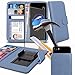 Produktbild (Baby-Blau 155 x 76,9 mm) Tasche Hülle für Ulefone Zwillinge Pro Tasche Hülle Abdeckungsbeutel Qualitäts-Dünne Kunstleder Holdit Federklammer Clip auf Adjustable Wallet Kastenabdeckung Haut mit Kredit- / Debit Ulefone Zwillingen Pro Tasche Hülle mit gehärtetem Glas SCREEN PROTECTOR von i-Tronixs
