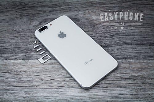 Easycovertm 8 Design For Apple iPhone 6 Plus – Silver/White/Style Back Cover Battery Housing Back Housing as Genuine Replacement