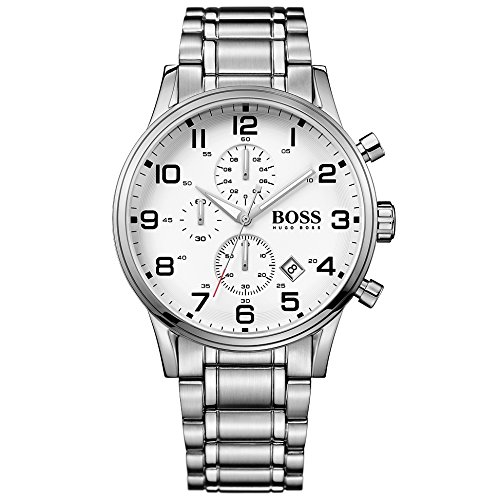 Hugo Boss 1513182 Aeroliner Chronograph Uhr Herrenuhr Edelstahl 50m Analog Chrono Datum wei Hugo Boss 1513182 Aeroliner Chronograph Uhr Herrenuhr Edelstahl 50m Analog Chrono Datum wei