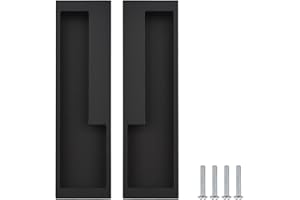 MOROBOR Maniglie a filo in lega di alluminio, 2 pezzi, maniglia per porta scorrevole integrata, 2 pezzi, moderna e semplice, maniglia per porta scorrevole per cassetti scorrevoli e armadio/nero opaco