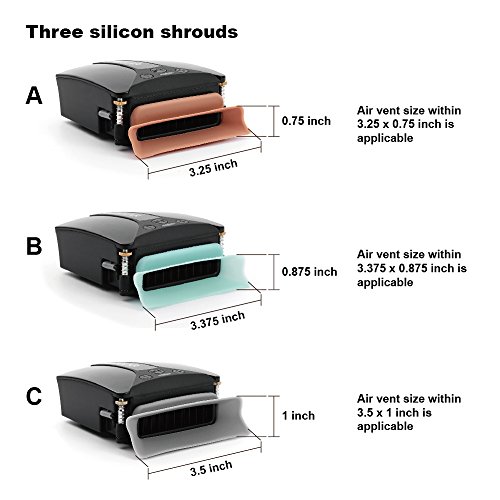 Laptop-Kühlvorrichtung ist mit Temperaturanzeige für ( Auto-Temp-Erkennung, Zwei-Wege-Installation, 13 Windgeschwindigkeient, Unique Clamp Design, kompatibel mit Kühlkissen) ausgerüstet. - 5