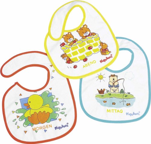 Playshoes 507171 - Klett-Lätzchen 3er Pack