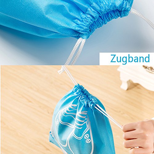 FunYoung Schuhbeutel mit Zugband Wasserabweisend 10er Set - 6