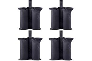 YELAIYEHAO Bolsa de pesas resistente de doble costura, pesas de pierna para tienda de campaña, bolsa de arena para exteriores, color negro (grande, 4 unidades x 17.3 x 18.1 pulgadas, negro)
