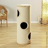 Bontoy Katzenturm BUDDY mit 3 Höhlen creme 99cm