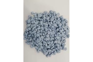 BMDP - Piedra Coloreada Decorativa - Piedras Acuario – Piedras Decorativas - Gravilla para Plantas Y Macetas – Pecera – Terrario Plantas – Decoracion Jardin Exterior -Grano 6-9 mm (5, Azul Pastel)