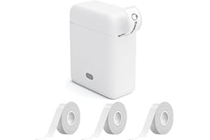 XINGGANG Etiqueteuse inclut Étiquettes Autocollantes Imperméables, Imprimante Thermique d'Étiquettes Bluetooth, Mini Portable Étiqueteuse Autocollante pour Téléphones iOS/Android