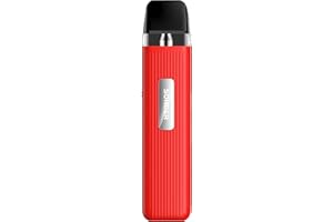 TILLELOT Geekvape Sonder Q Pod Kit, E-Cigarettes, Adjustable airflow, Draw-to-vape activation, 2 ml Cartridge Capacity, No Nicotine, (RED)