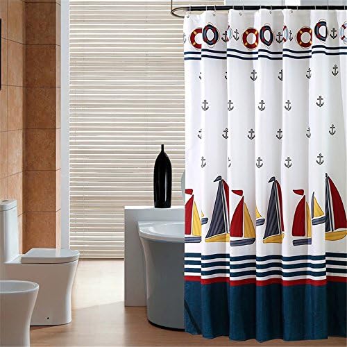 RFVBNM Shower Curtain Thickened waterproof bathroom polyester shower curtain curtains 300cm W*200cm L