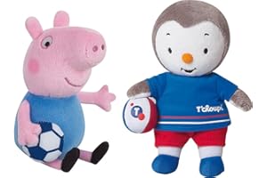 JEMINI Peppa Pig T'Chopi Football Soft Toy +/- 17cm (Pack of 2)