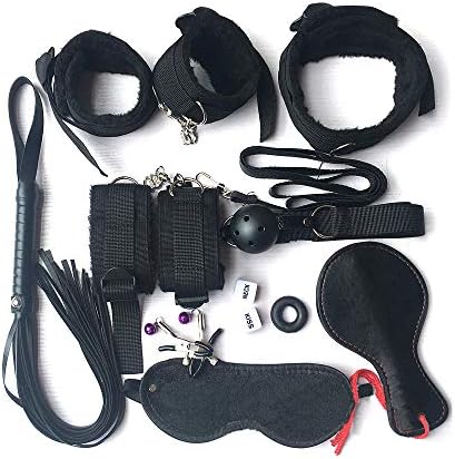 VI AI 10 Pcs Bed Restraints Set Suitable for Both Men and Women - Black