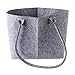 Produktbild Leo565Tom Filztaschen Damen Handtasche Filzkorb Einkaufskorb faltbar Einkaufstasche Zeitungskorb Shopper Filz Griff Aufbewahrungskorb Organizer 38.5 * 14 * 34.5cm