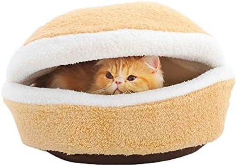 REXSONN Windproof Waterproof Removable Pet Cat Bed House Shell-shaped Dog Burger Tents - S