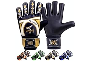 LUMAZU Football Goalkeeper Gloves for Kids Anti Slip Shock Absorption Padded Premium Soccer Goalie Gloves Wrist Protection for Girls Boys Goalkeeping