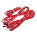 Produktbild Interesting® 1-3m Micro USB Braided L Elbow 2A Fast Charger Data Cable For Samsung Android(1m+2m+3m/3 Pack/Red)