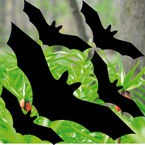 Set Vogel schwarz 5 Stück Vögel Aufkleber gegen Vogelschlag die cut Tattoo Warnvögel Fenster Schutz Deko Folie