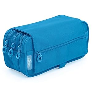 PracticOffice Portatodo Triple de Amplios Apartados Interiores con Cierre de Cremallera Individual