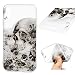 Produktbild Niocase iPhone XR 6.1 Zoll Hülle, Art und Weise, die Muster Muster Weichen TPU Flexibles Gel Stoßdämpfer rückseitige Abdeckungs stoßsicherer schützender Fall, Schädel-Blume