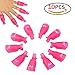 Produktbild 10 PCS Kunststoff Acryl Nail Art Soak off Clip Cap UV Gel polnischen Remover Wrap Nail Werkzeug (Rosenrot)