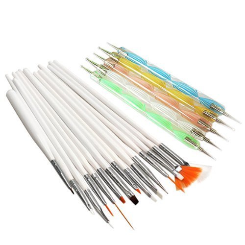 Neverland Nail Art Design Set Dotting Painting Polish Brush Pen Tools 20pcs(white)