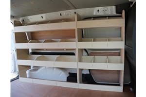 Vanify - Kompatibel mit Volkswagen Caddy L2 (Maxi) 2003-20 Fahrzeugeinrichtung Fahrzeugregale, komplette Fahrerseite Regal